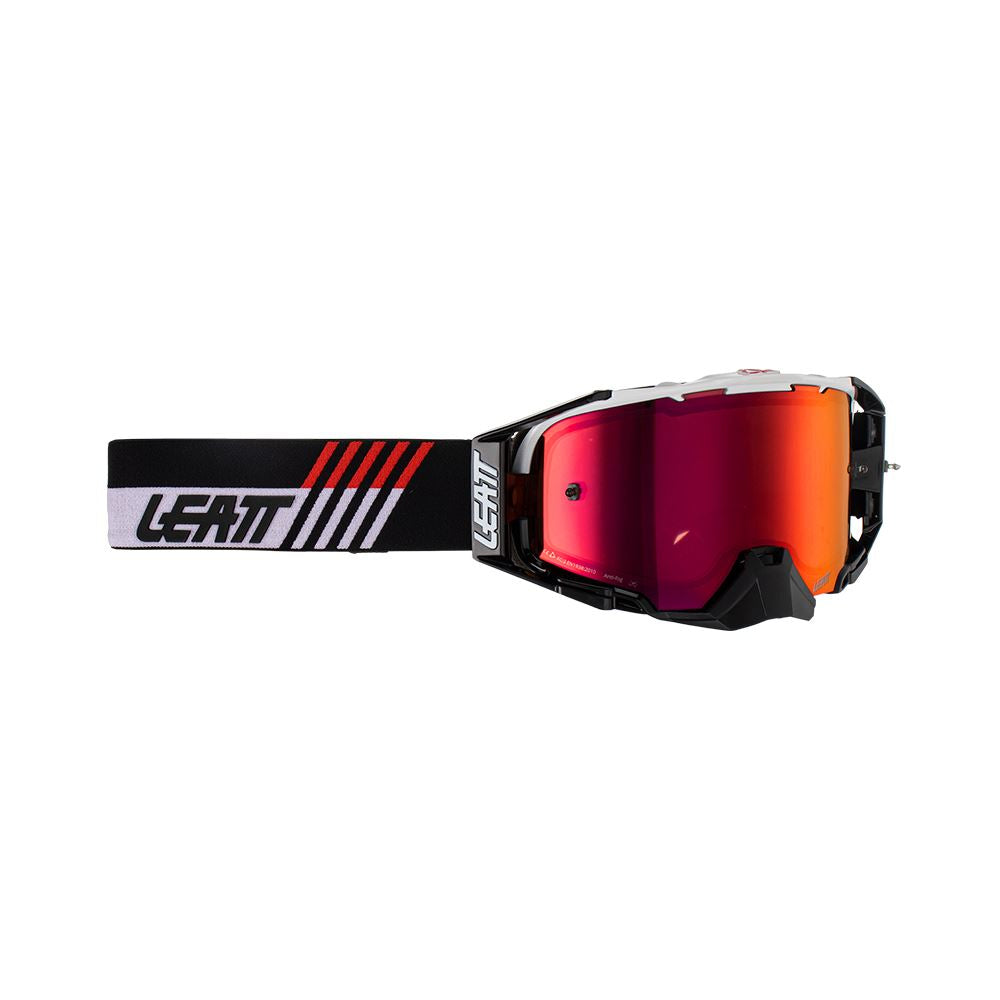 Leatt 2024 Goggles Velocity 6.5 Iriz White - Red Lens